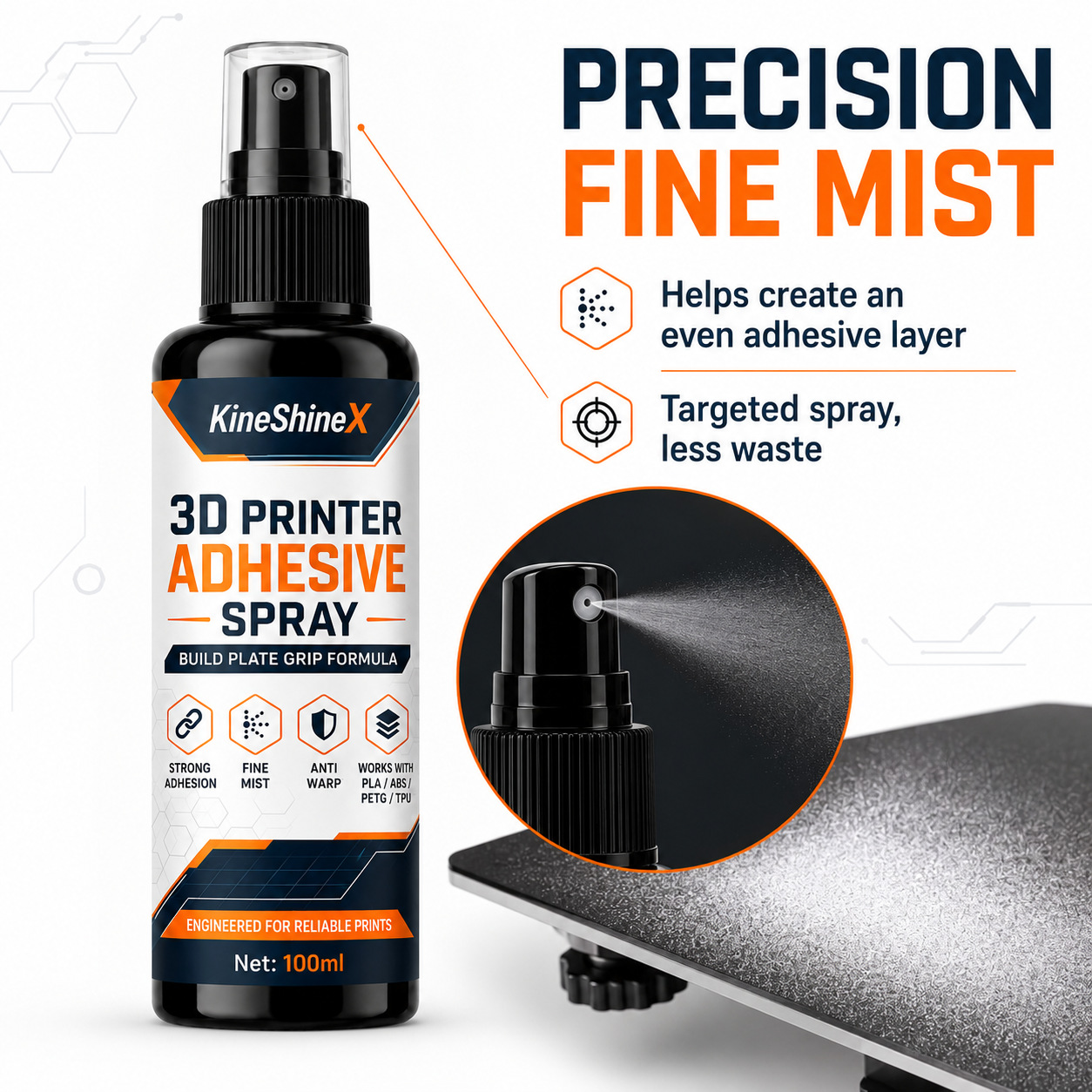3D Printer Adhesive Spray 100/ - огляд і ціна Misting Bottle Fine